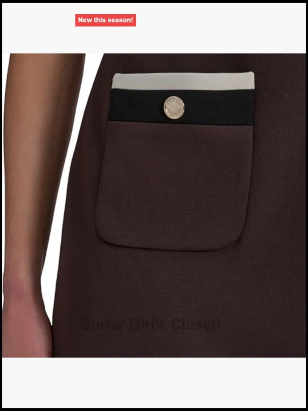 Women's Short Sleeve Crew Neck Shift Dress with Hip Pockets